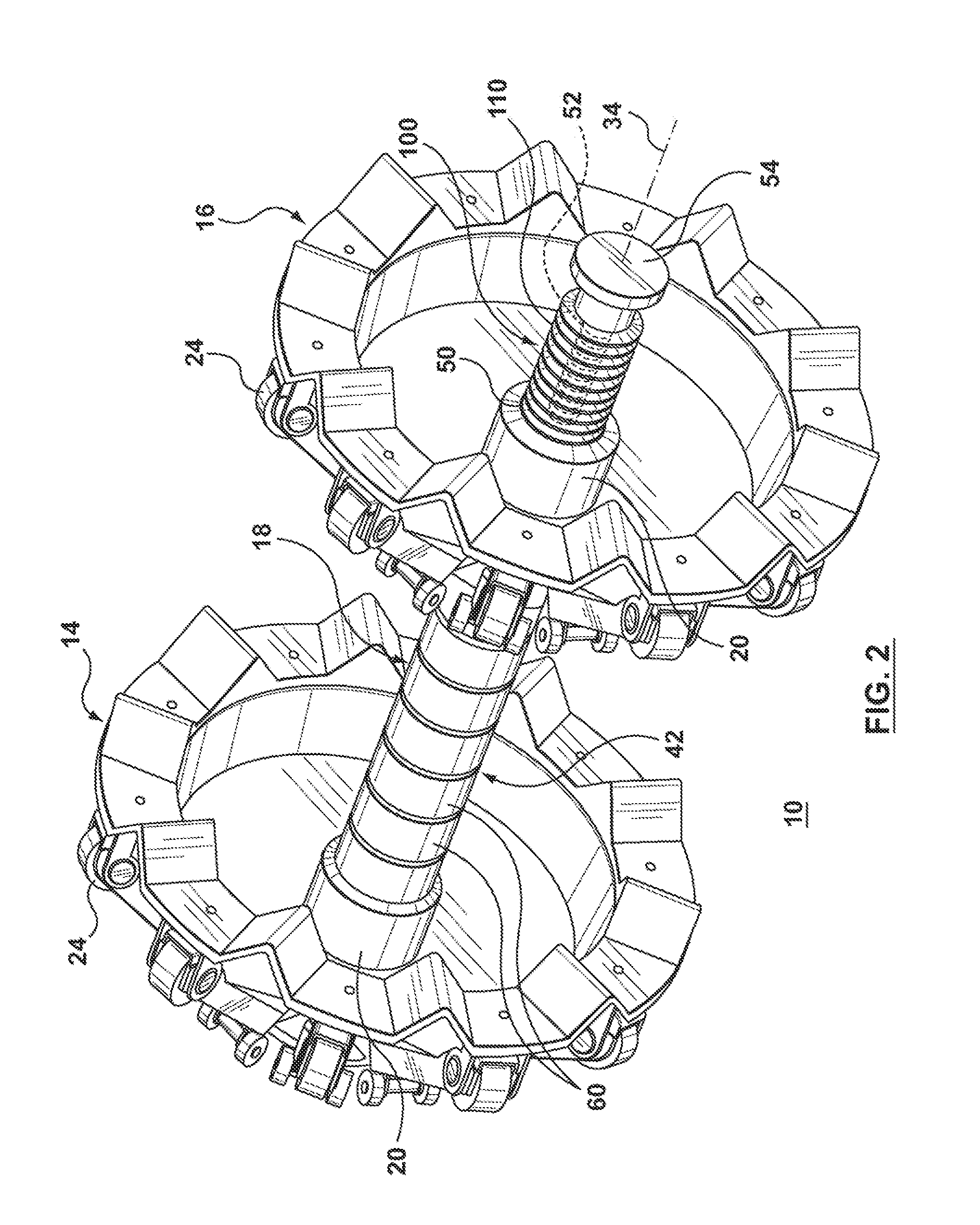 Device for moving a pig through a conduit, such as a pipeline