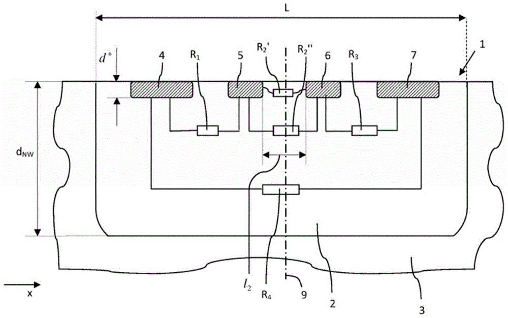 Vertical hall device