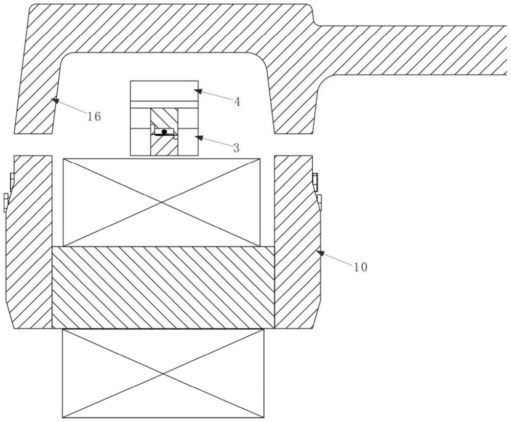 A suspension gap sensor installation device for medium and low speed maglev trains