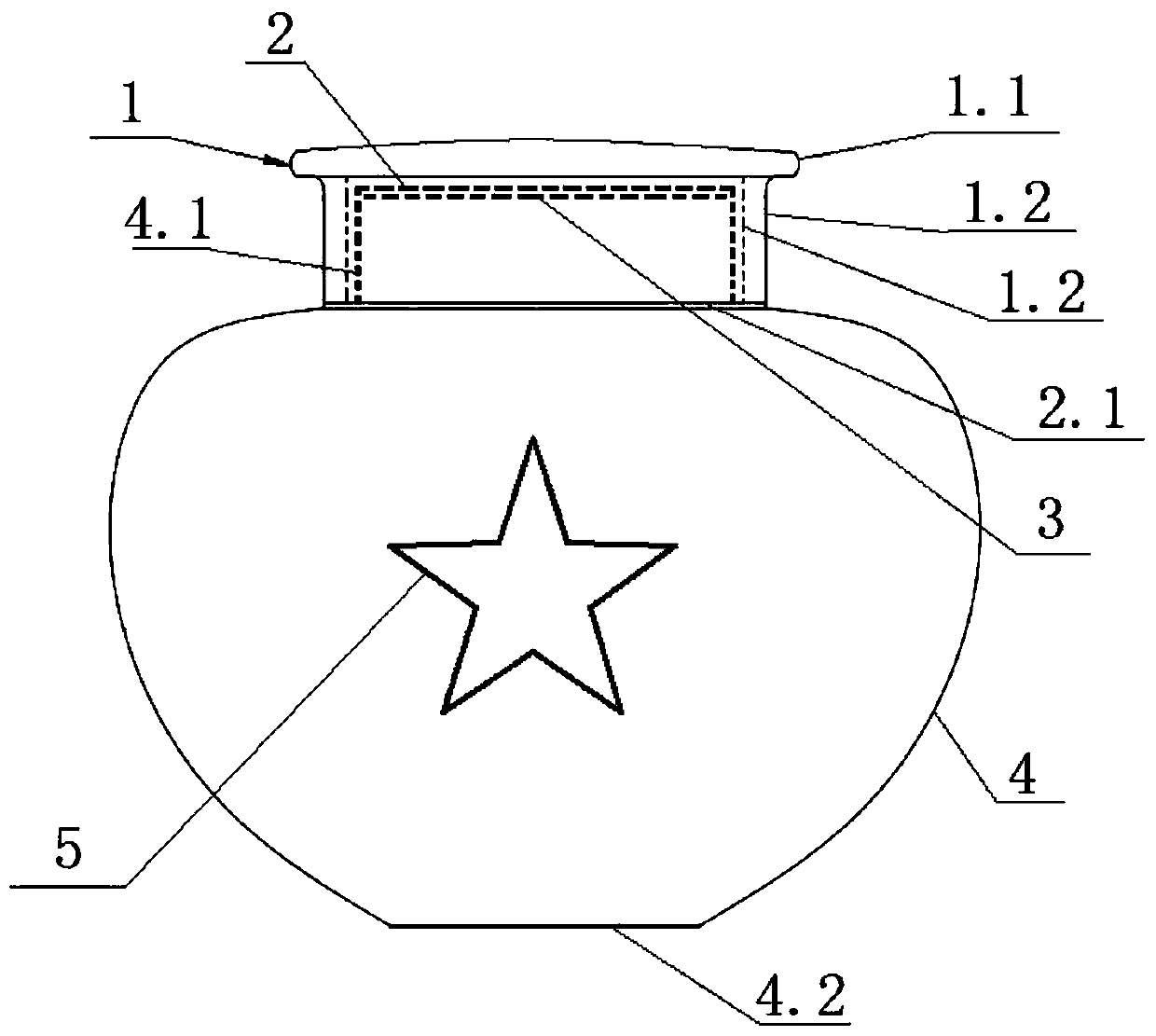 Method for manufacturing imitated ceramic leak-proof glass bottle body and imitated ceramic leak-proof glass bottle