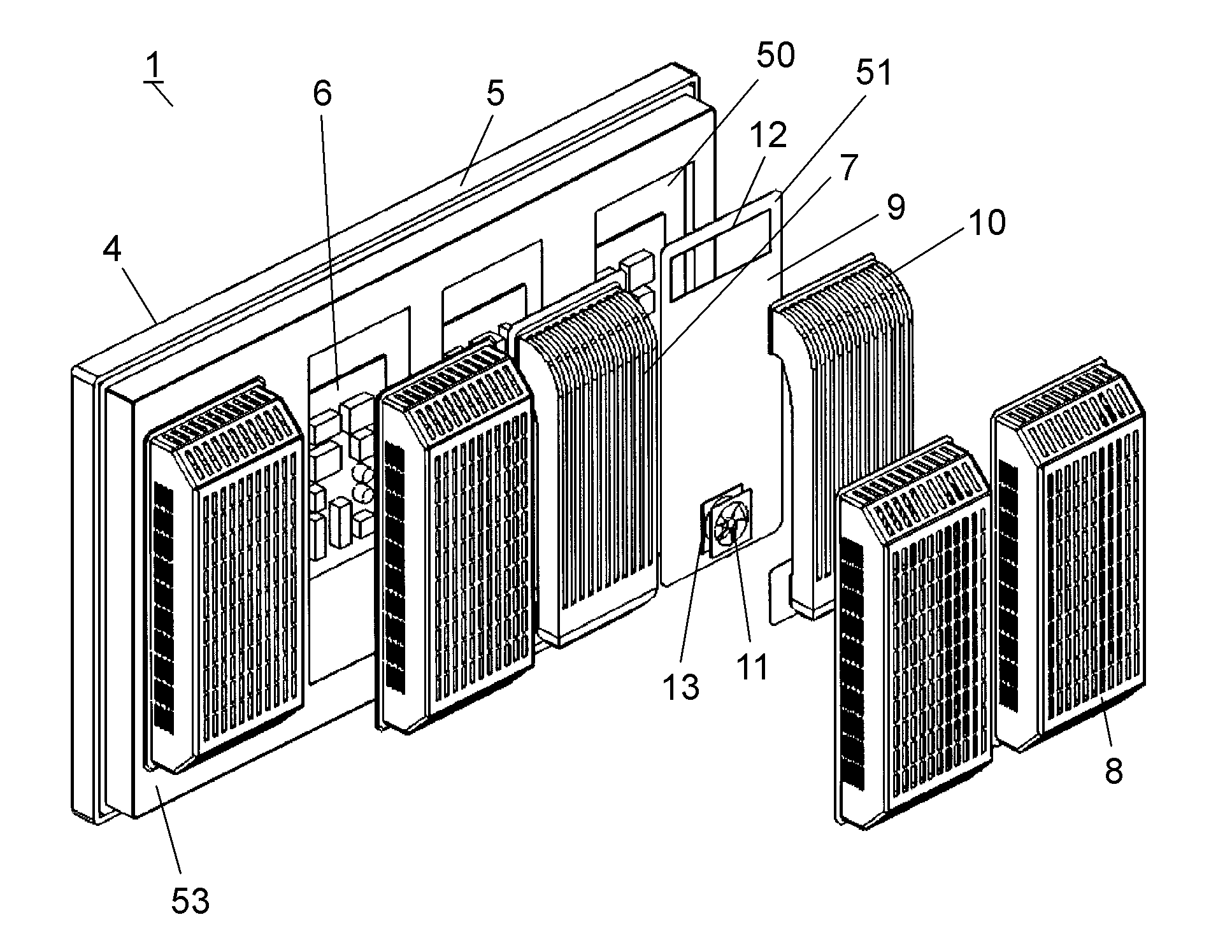 Radiation unit of electronic device and electronic device using same
