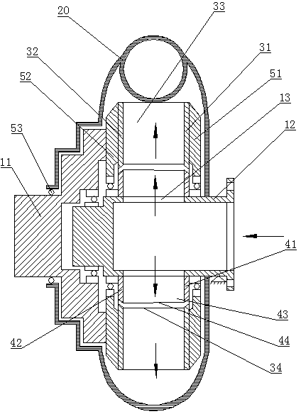 Outer-rotor fluid power machine