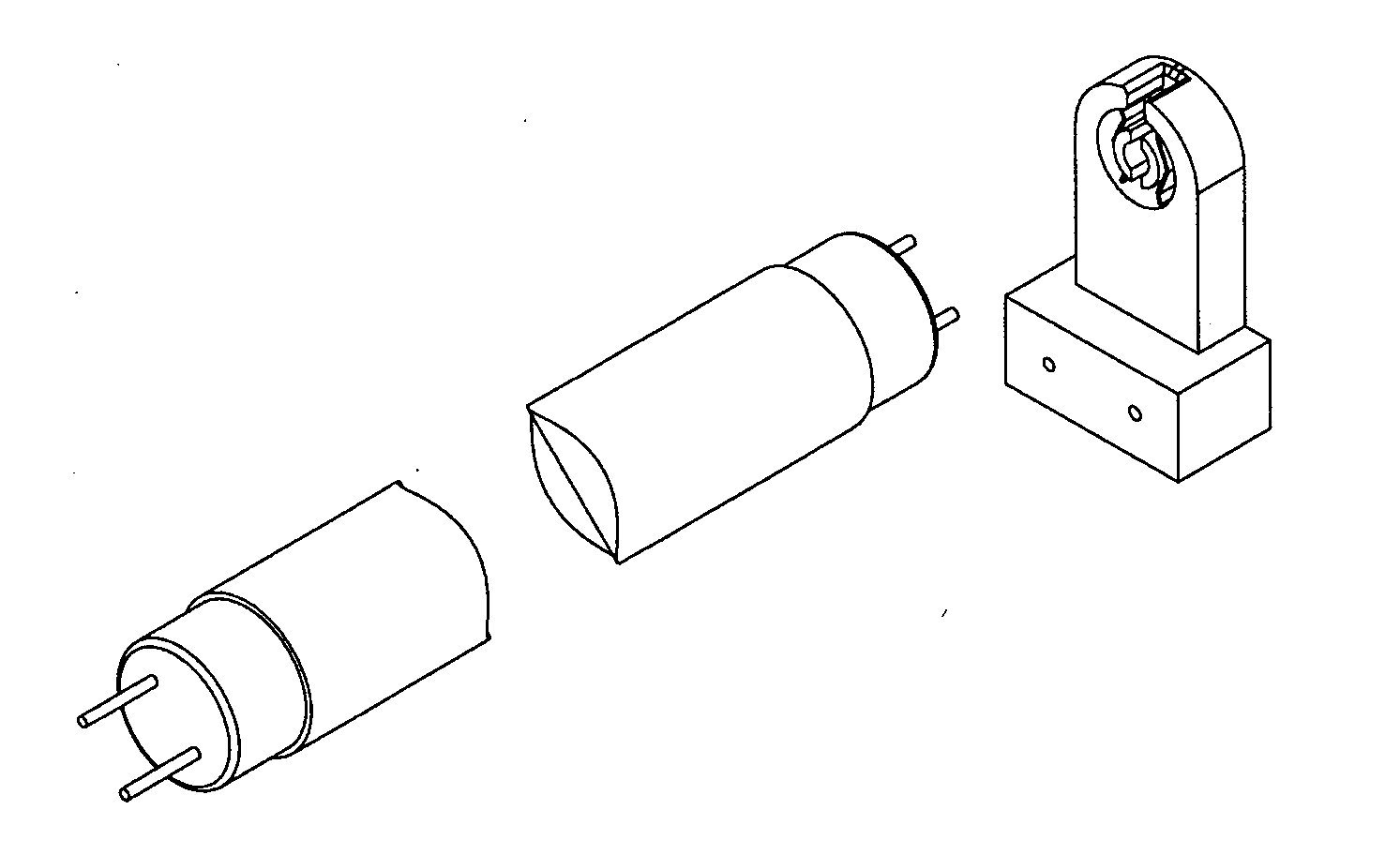 Fluorescent lamp holder assembly