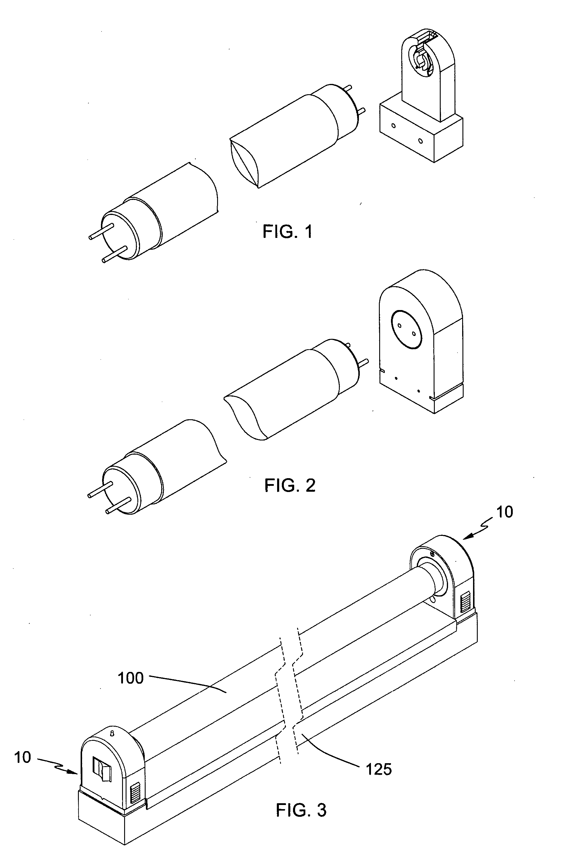 Fluorescent lamp holder assembly