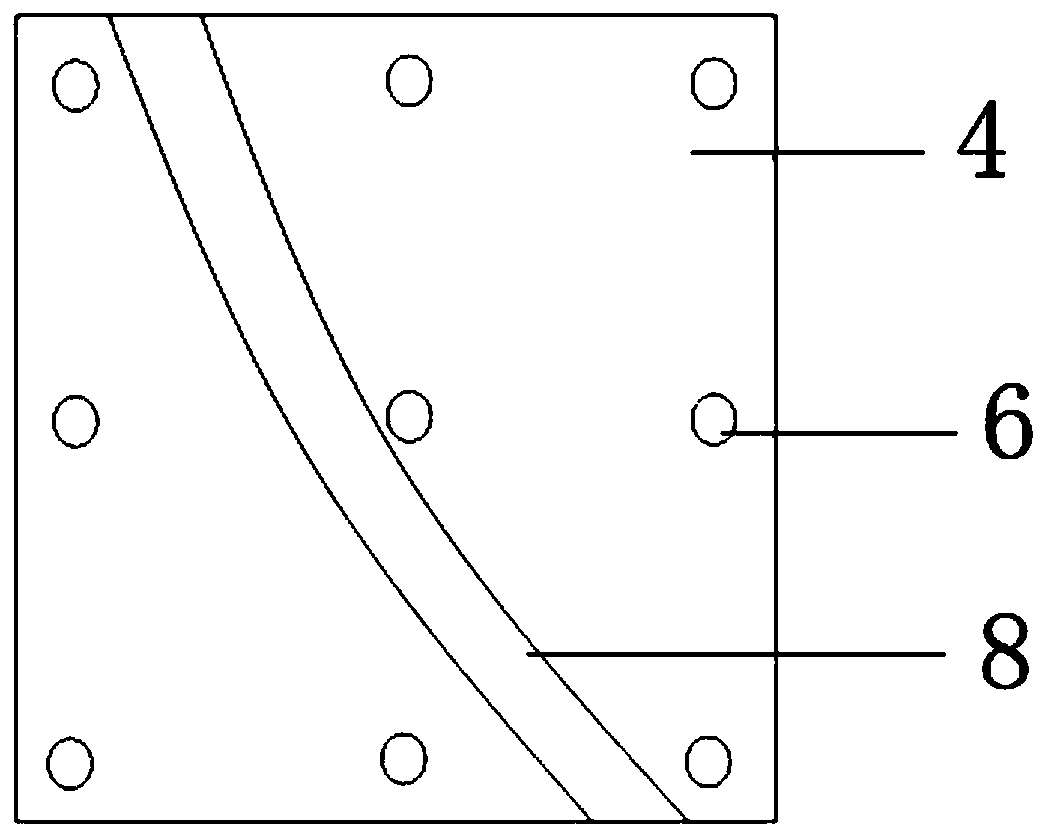 Lining plate mounting structure for mixing machine