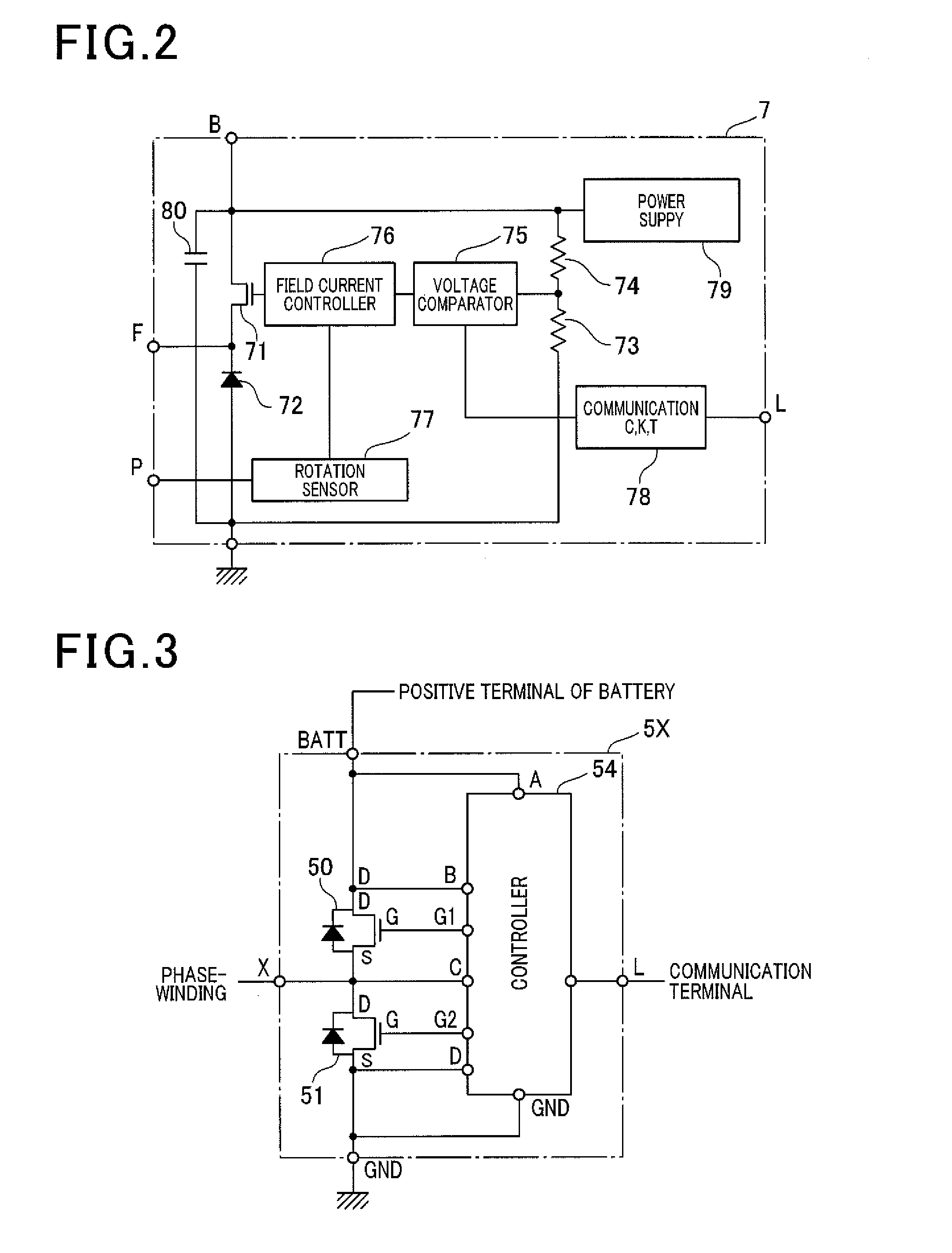 Electric rotating machine with load dump protector