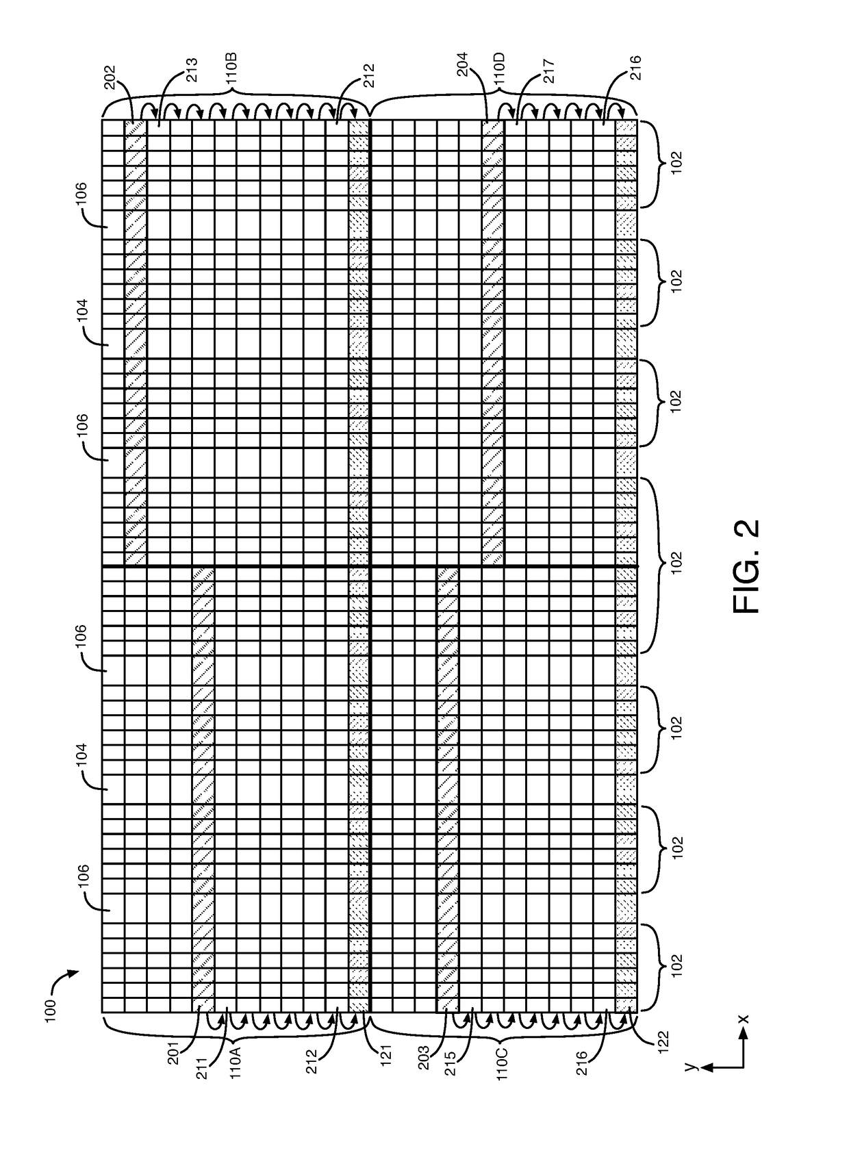 Techniques for bypassing defects in rows of circuits