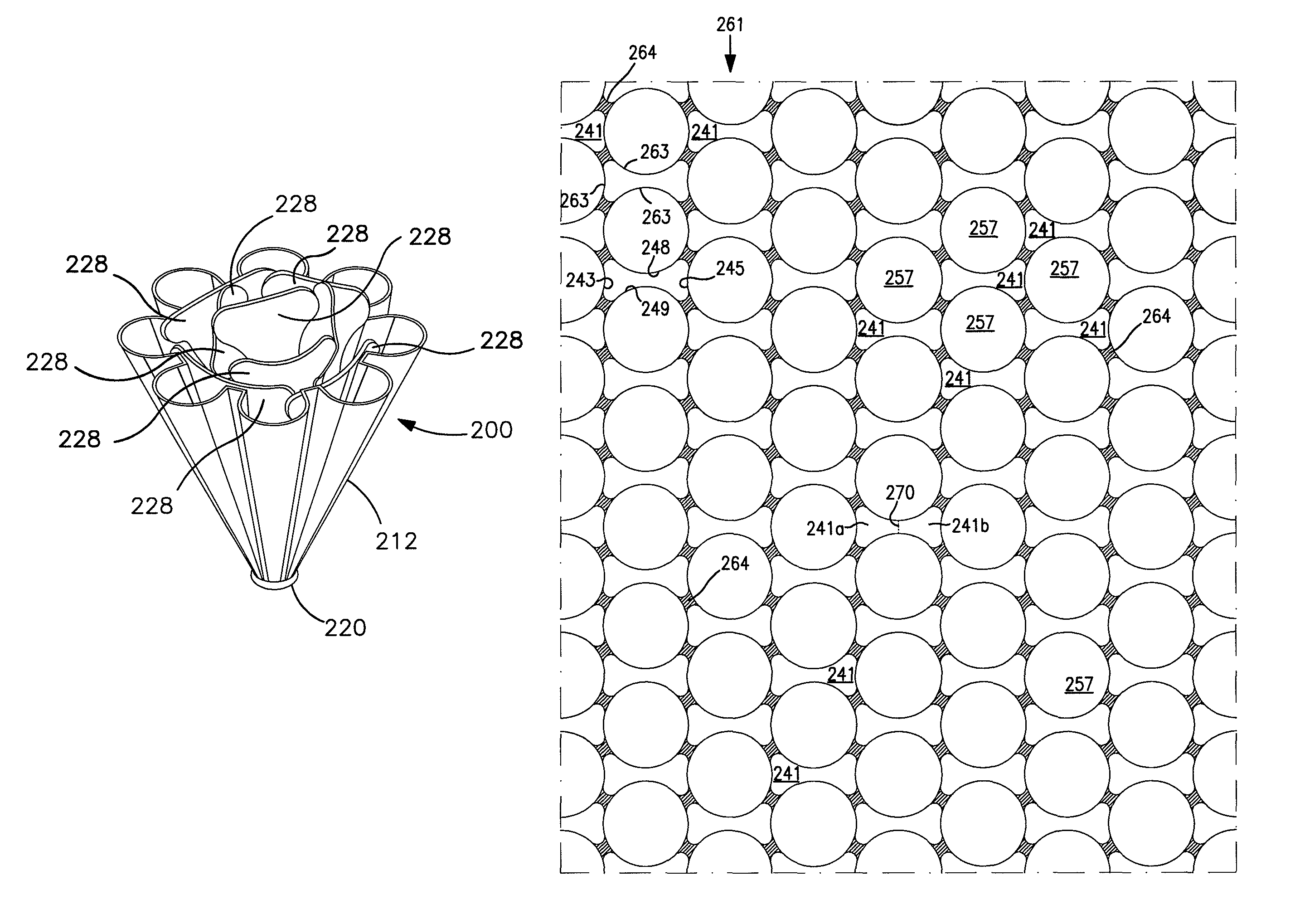 Implantable mesh prostheses and method of manufacturing same