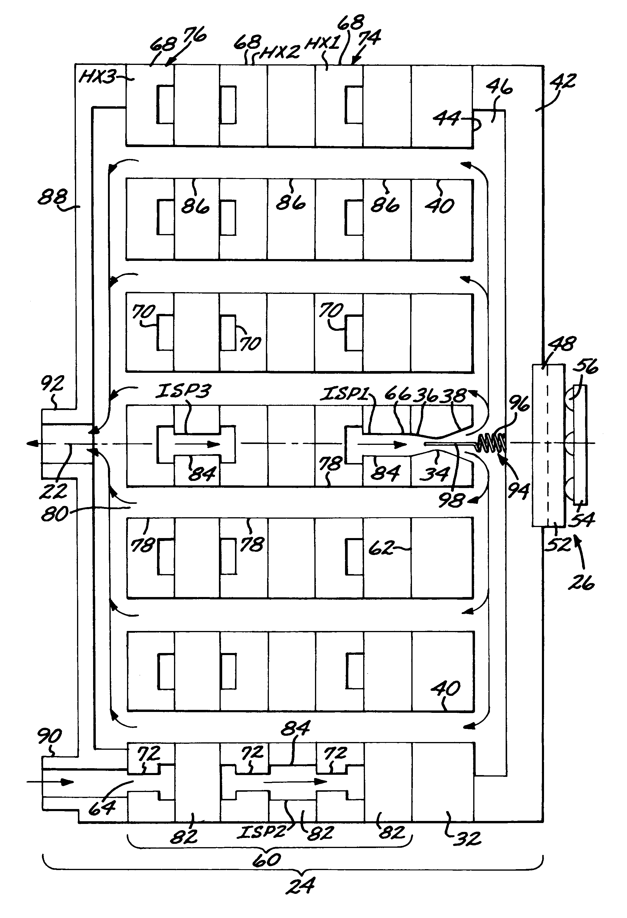 Stacked-plate gas-expansion cooler assembly, fabrication method, and use