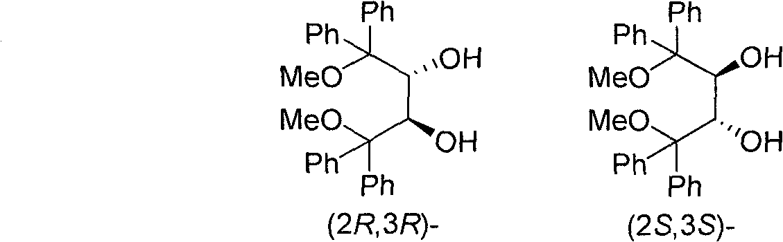 Preparation method of (2R,3R)-1,4-dimethoxyl-1,1,4,4-tetraphenyl-2,3-butanediol and (2S,3S)-1,4-dimethoxyl-1,1,4,4-tetraphenyl-2,3-butanediol