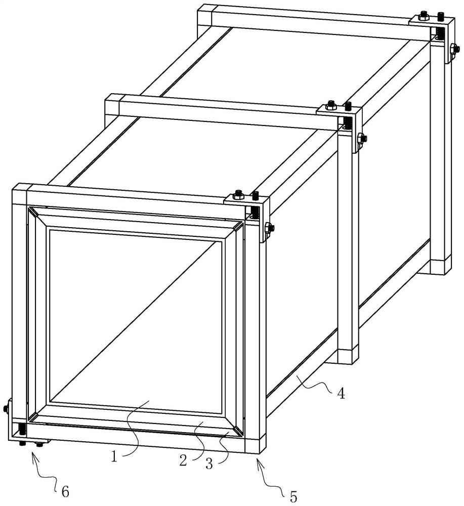 Fireproof structure and installation method for smoke prevention and exhaust duct