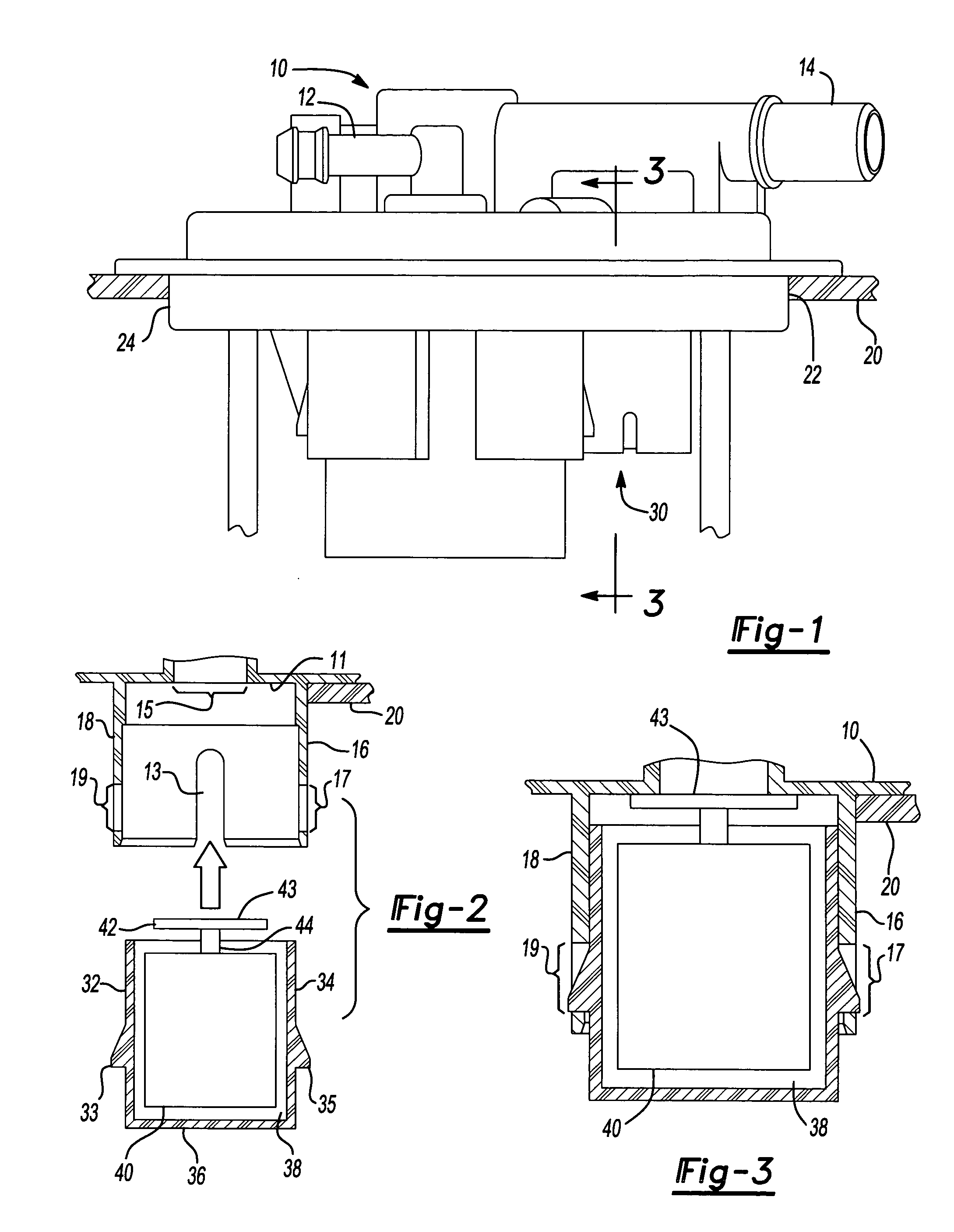 Vapor vent valve for fuel pump module