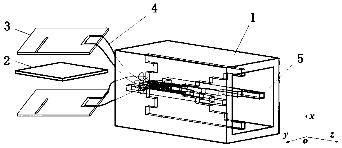 Dual-polarized slotted waveguide antenna based on stepped four-ridge transition