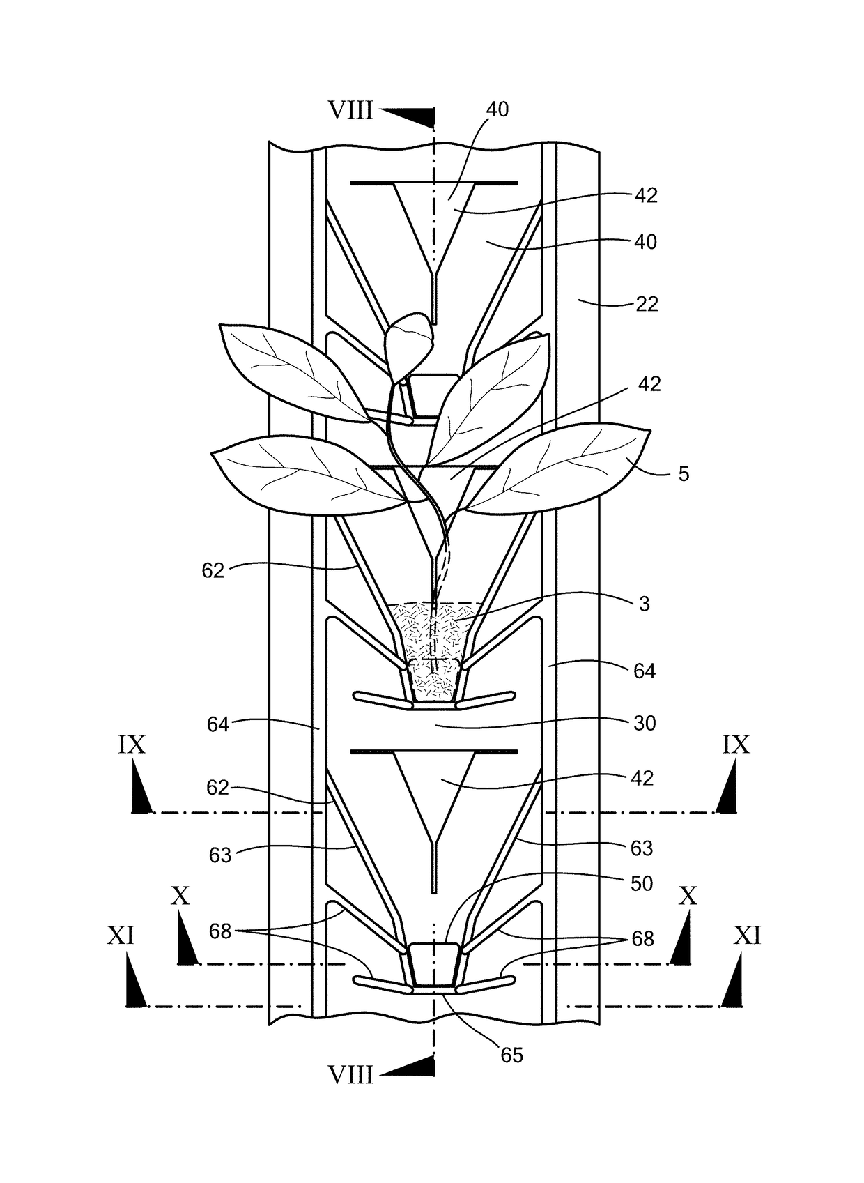 Vertical Assembly for Growing Plants