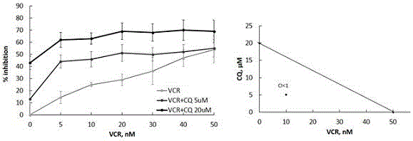 Pharmaceutical composition of chloroquine and vincristine