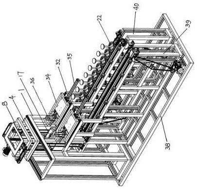 Automatic loading and unloading and storage mechanism of piston ring electroplating production line