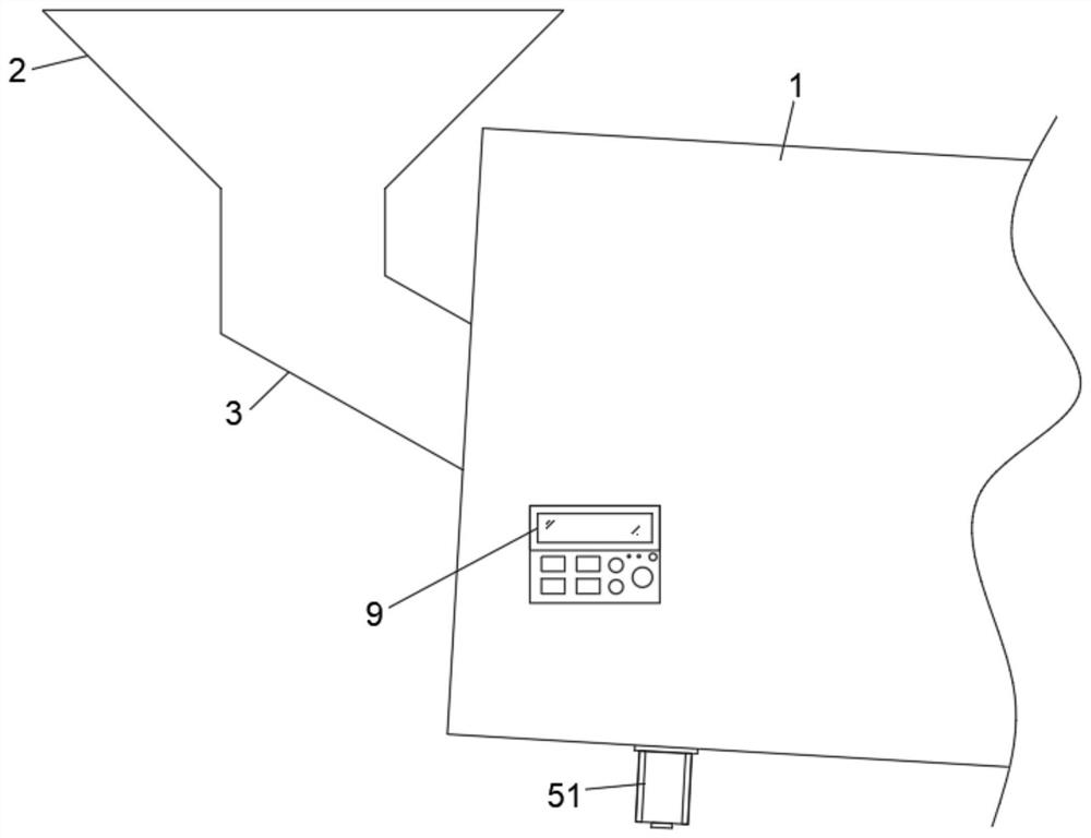 Anti-material-returning discharging structure for vanadium plant rotary kiln and using method of anti-material-returning discharging structure