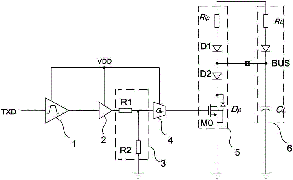 A current-mode drive type anti-electromagnetic interference lin driver