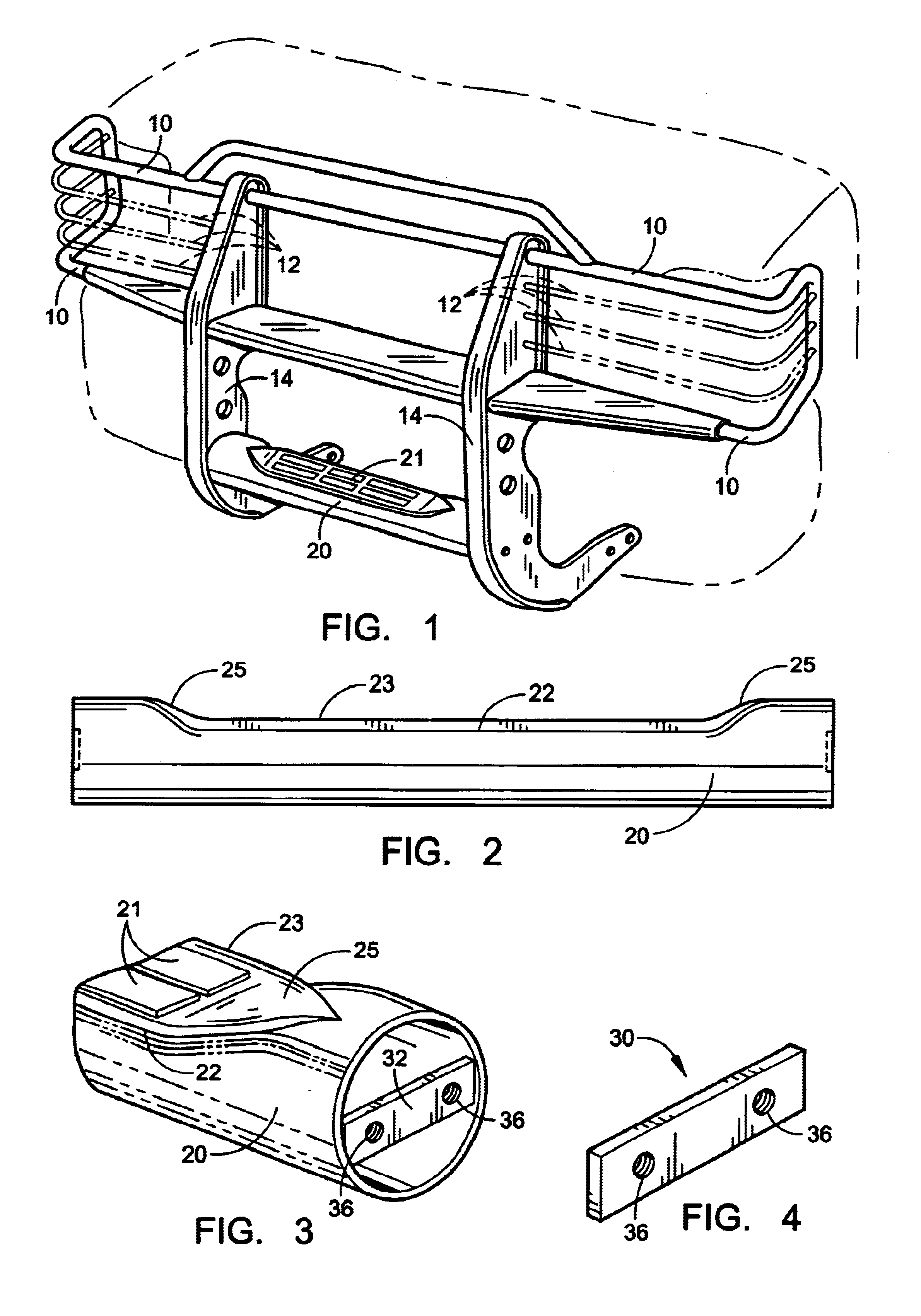 Grille guard with footstep
