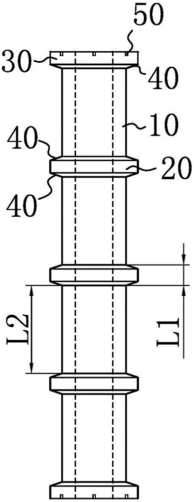 Control tower pile used for manufacturing high-strength cemented soil mixing pile