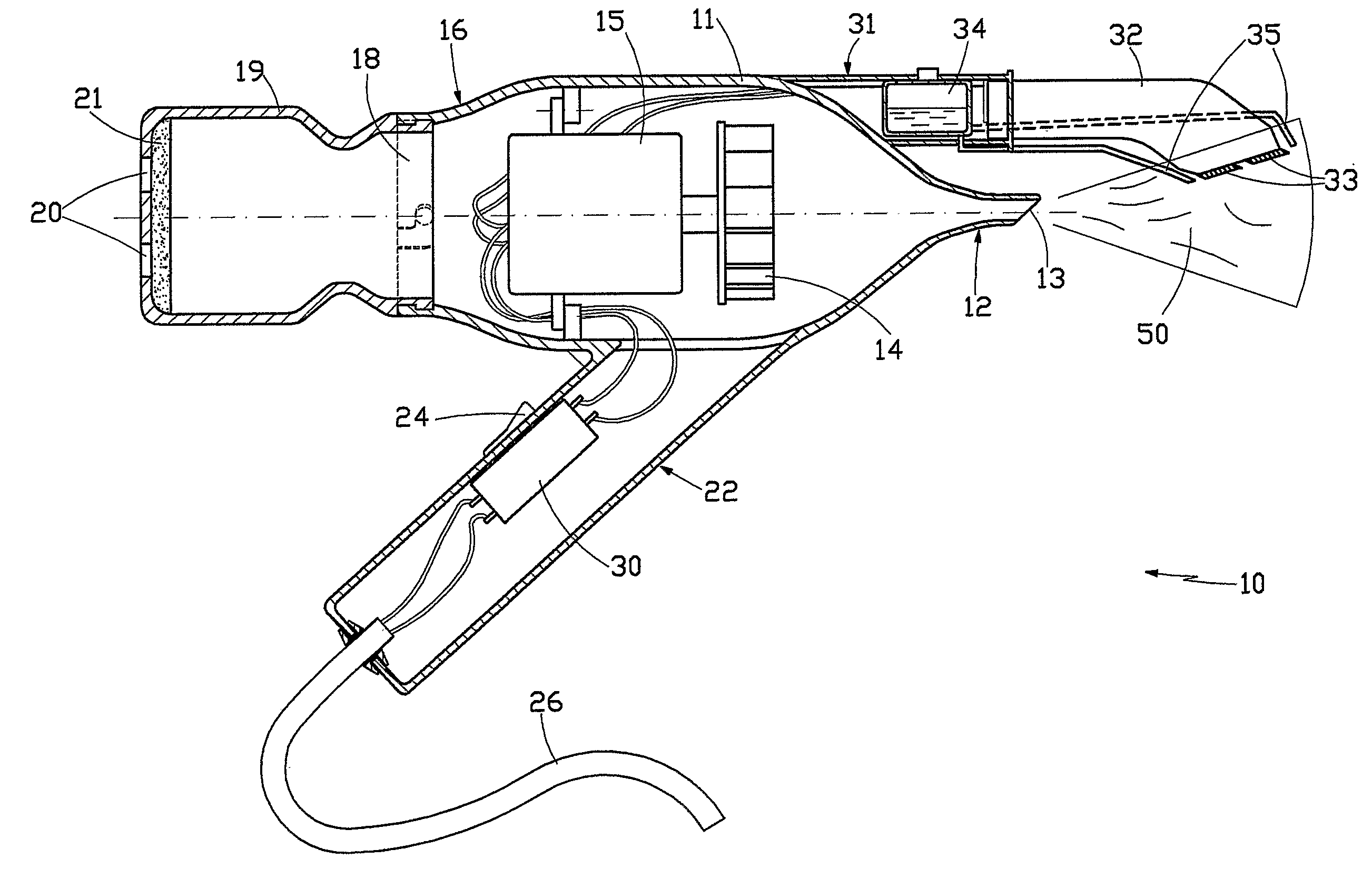 Apparatus For Effecting Hair-Removal and Cleaning on Body Parts in Sanitary or Medical Ambits