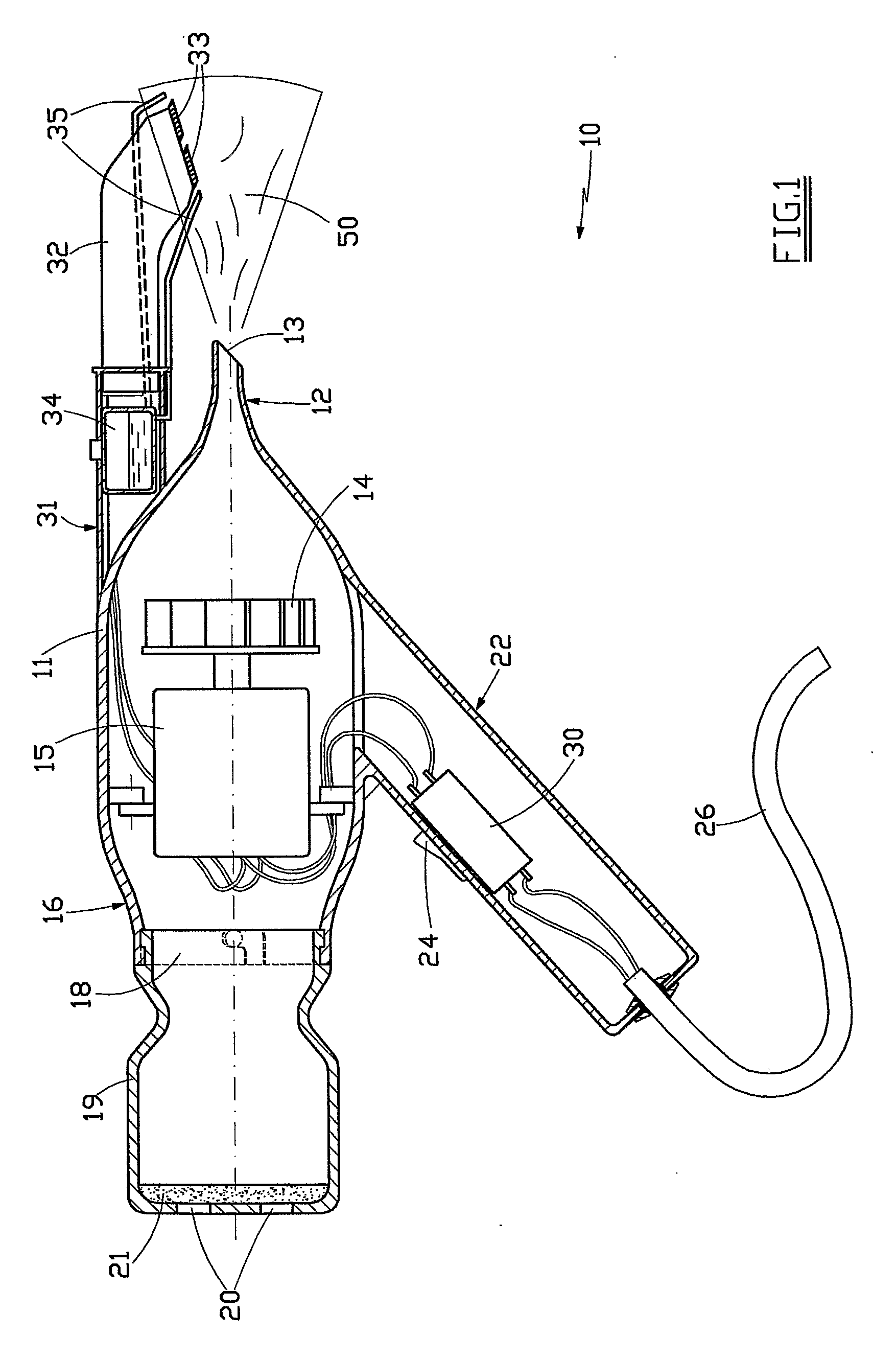 Apparatus For Effecting Hair-Removal and Cleaning on Body Parts in Sanitary or Medical Ambits