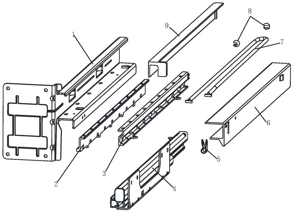 A refrigerator drawer door outlet structure