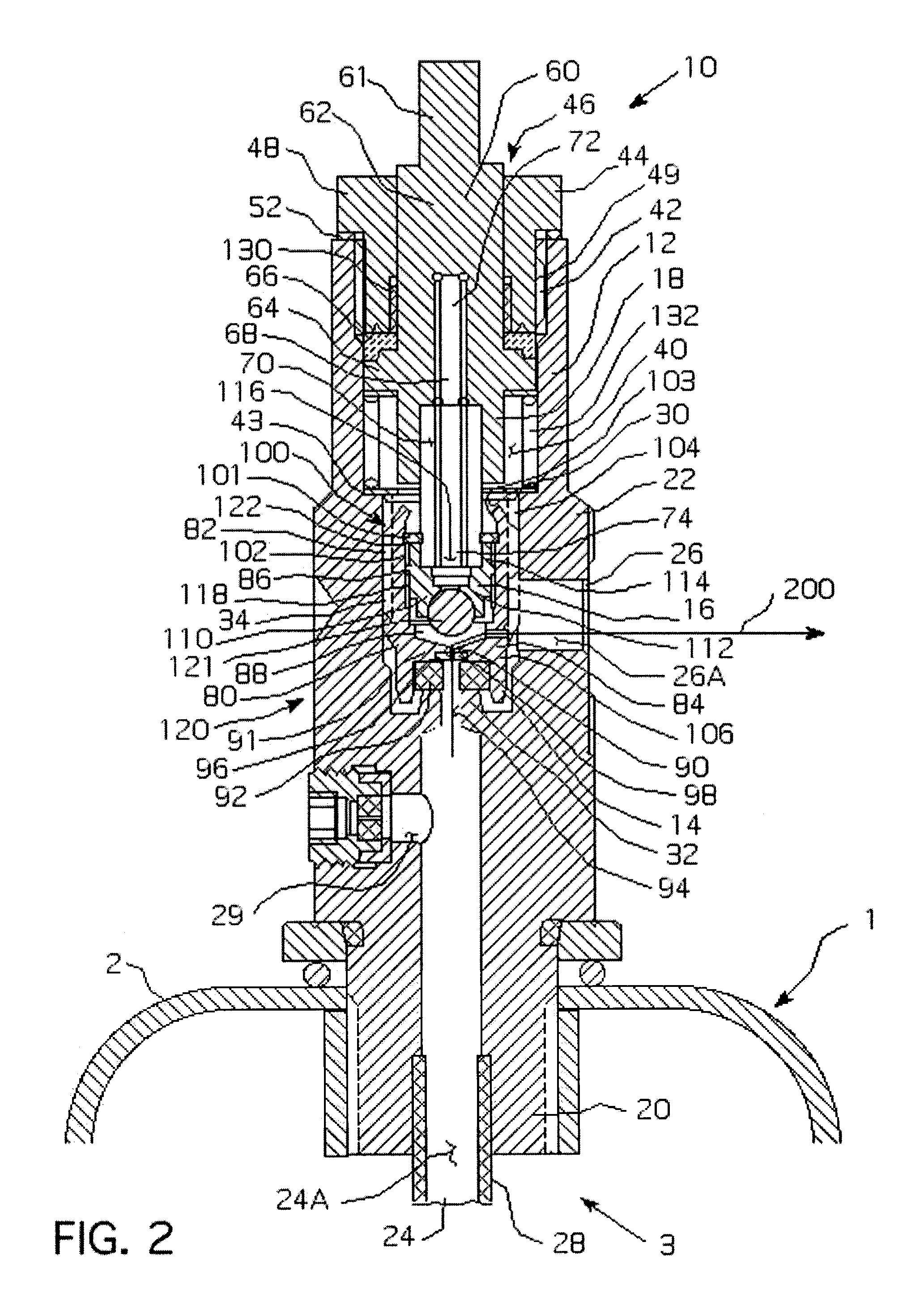 Valve with pressurization rate reduction device