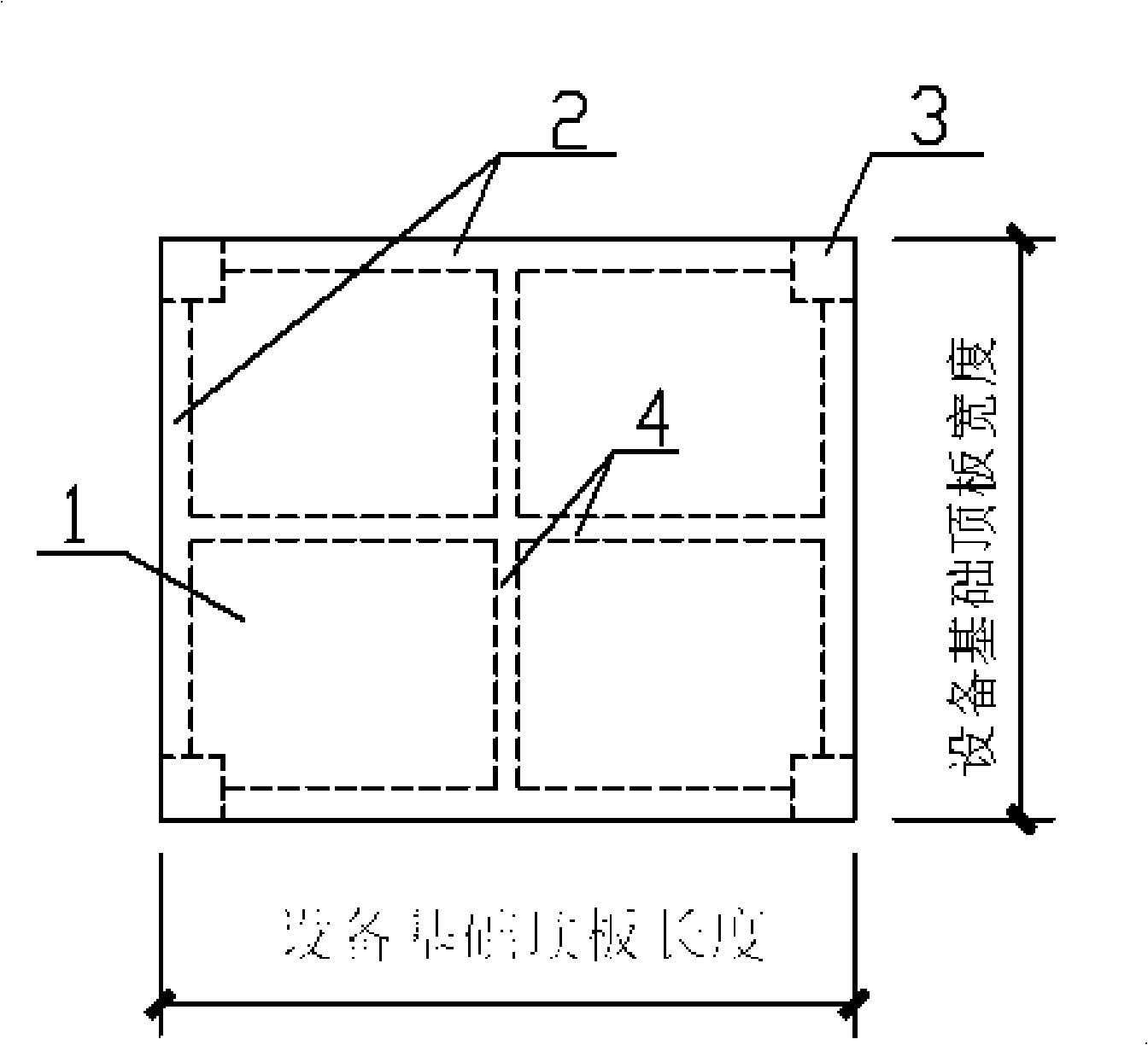 Elevated large-sized apparatus foundation structure