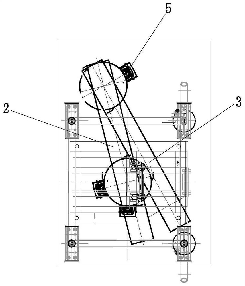 Folding arm wheel loader and construction method of building external wall construction platform