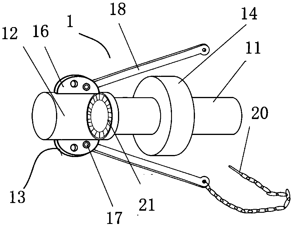 Connecting device for duct grouting of bridge prestress