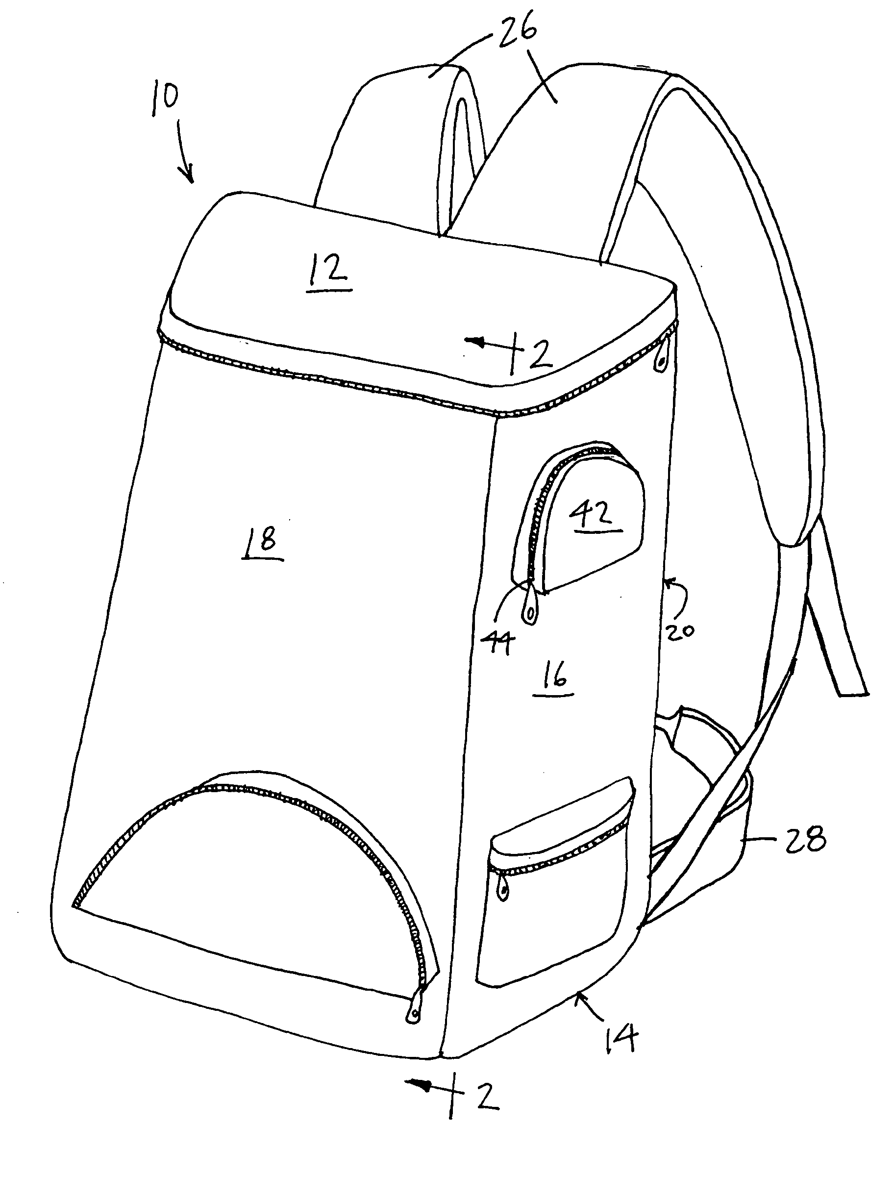 Backpack with insulated beverage pocket