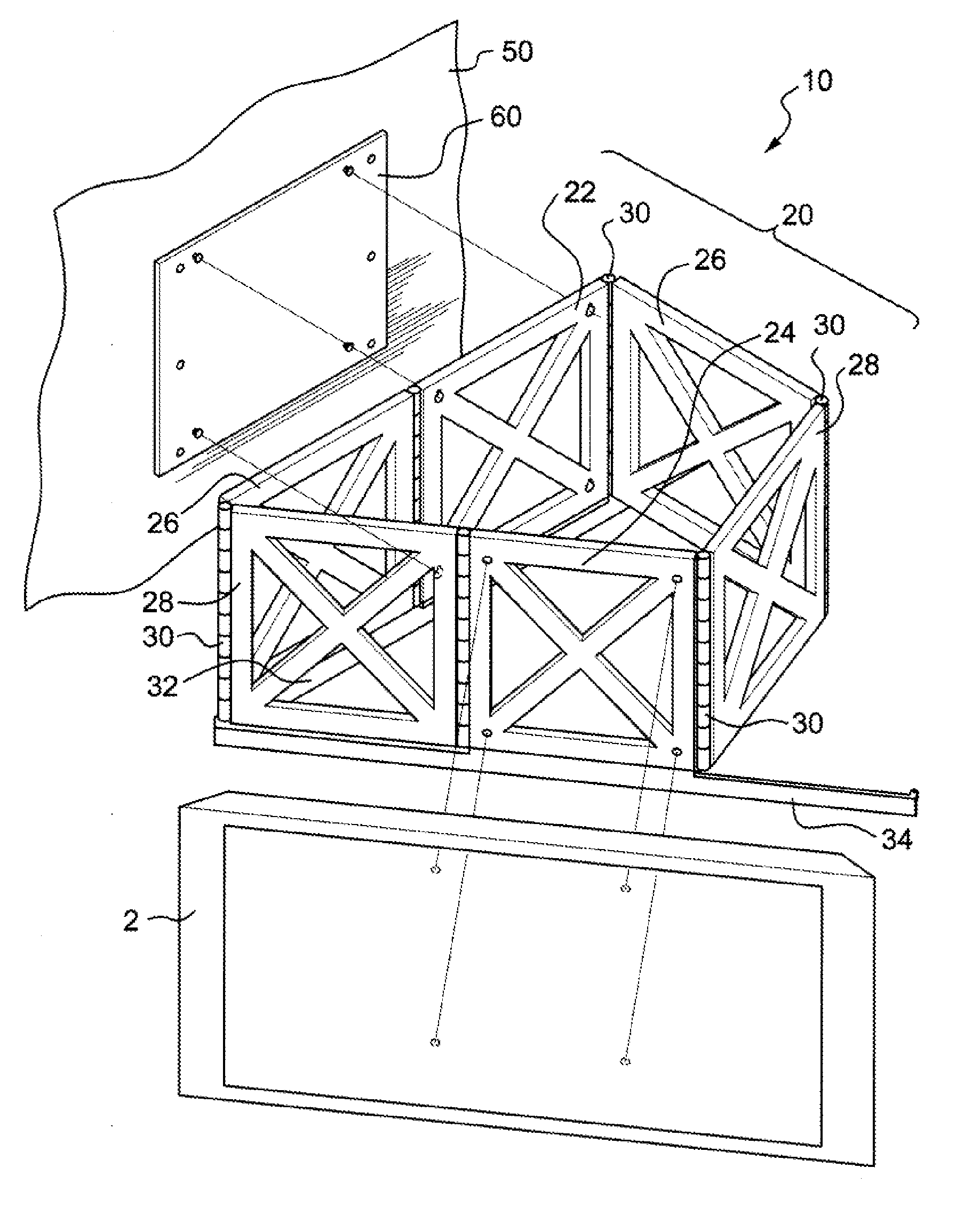 Flat panel display mounting device