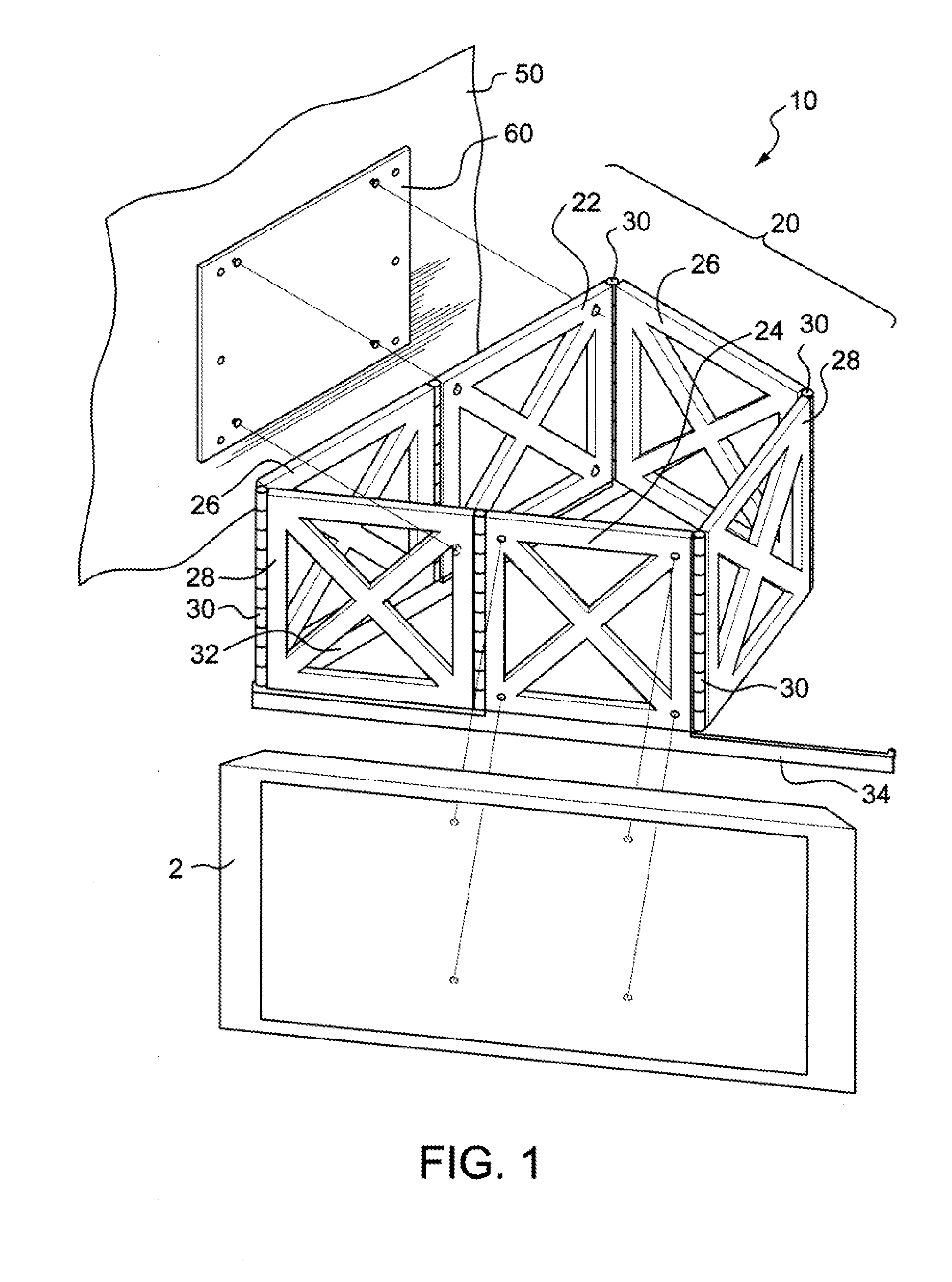 Flat panel display mounting device