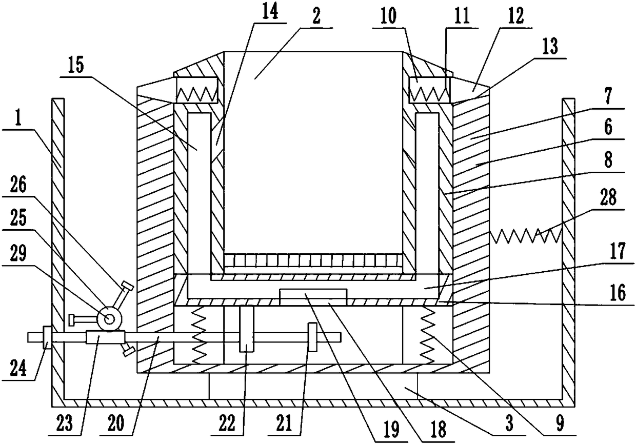 Dust removal device of parched rice powder making system