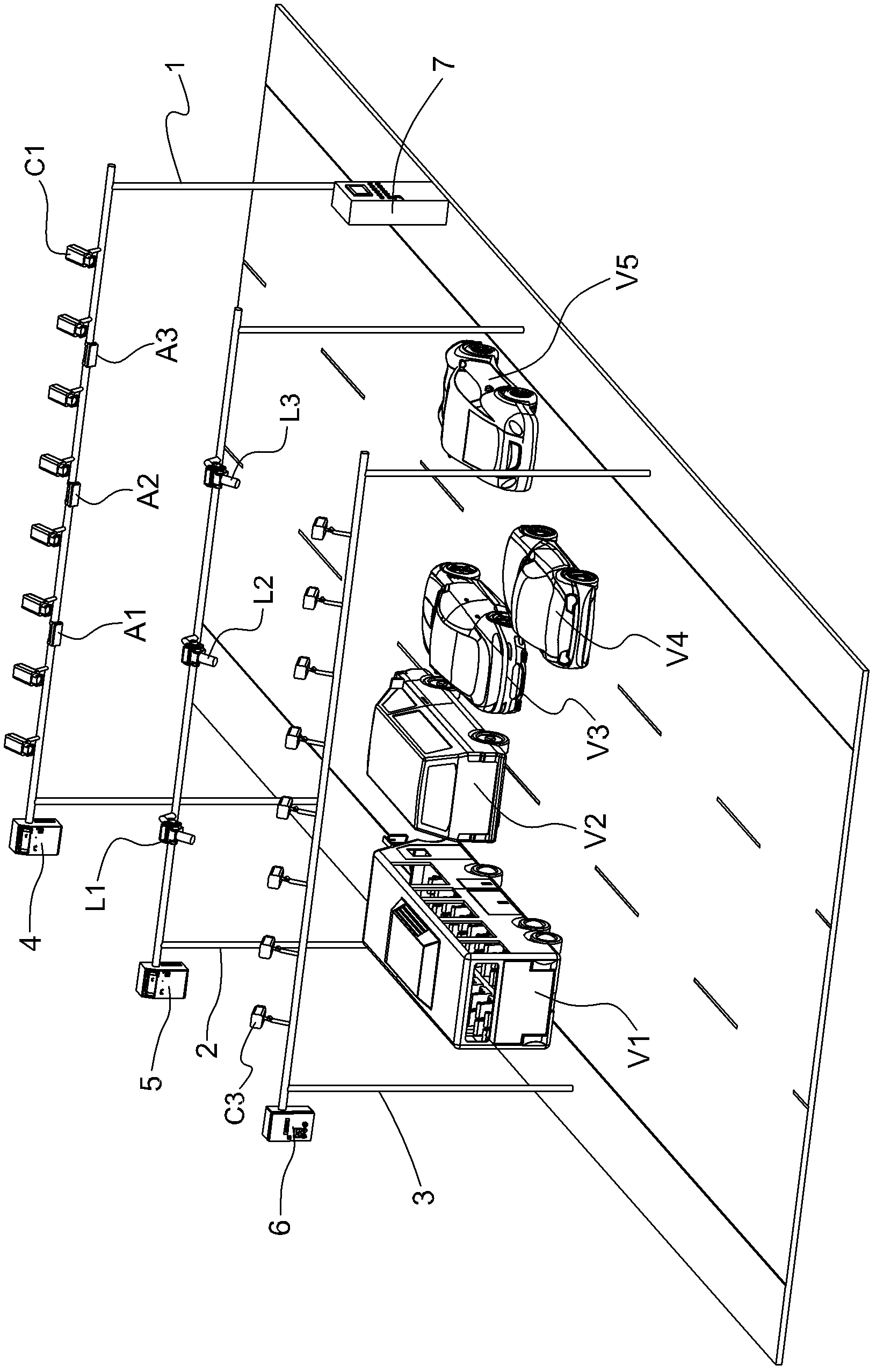 Method for realizing electronic fee collection on multilane free flow by one-dimension phased array antenna