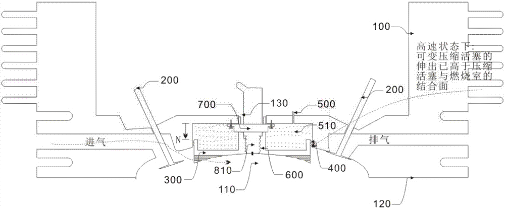 Variable compressing piston