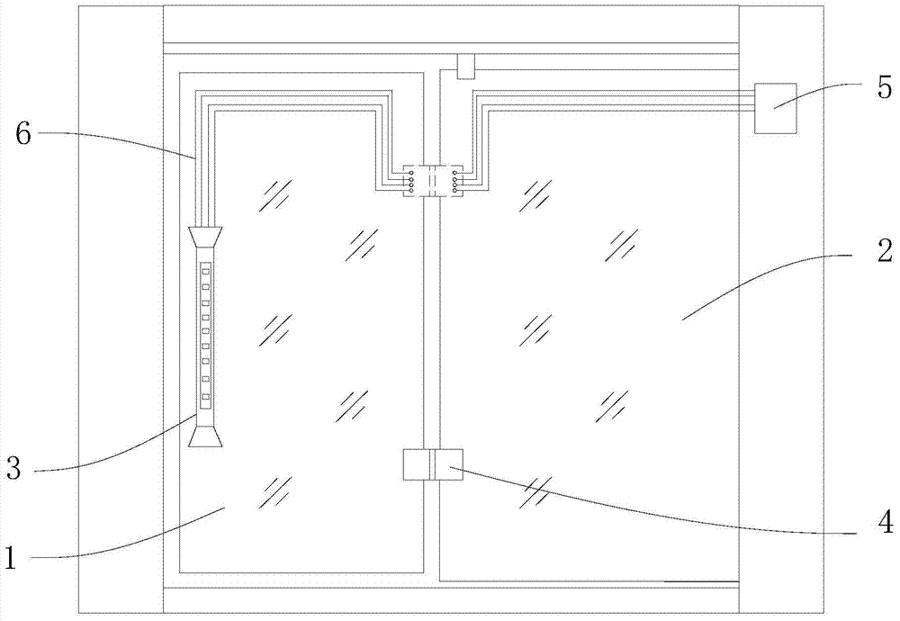 A side-hung shower room with coated glass