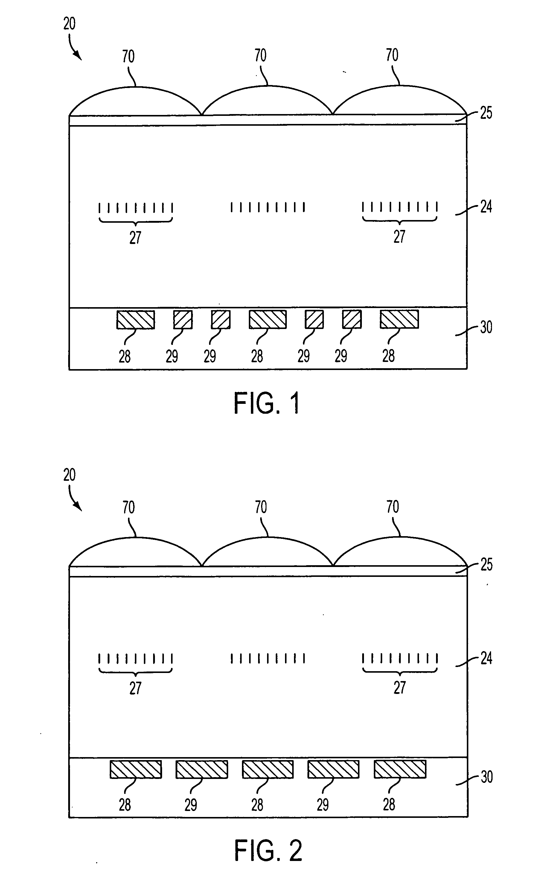 Method and apparatus providing integrated color pixel with buried sub-wavelength gratings in solid state imagers