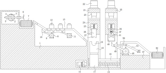 Special-shaped bolt machining equipment with curvature detection function