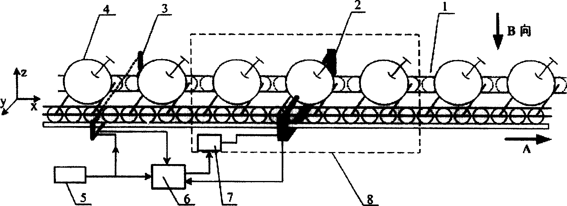 Fruit size compensation method and apparatus for light characteristic on-line detection of fruit internal quality