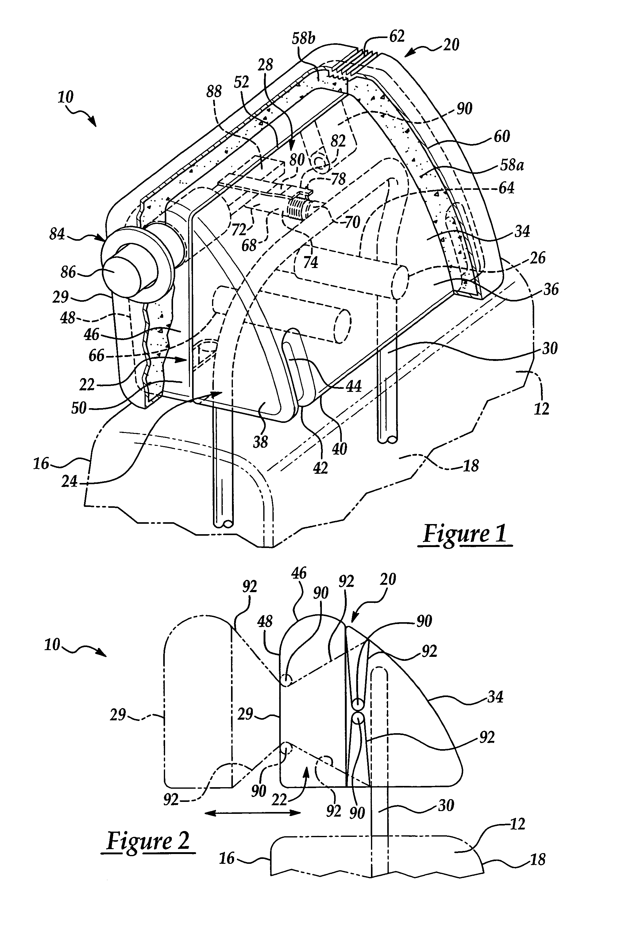 Infinitely adjustable head restraint assembly for a vehicle seat assembly