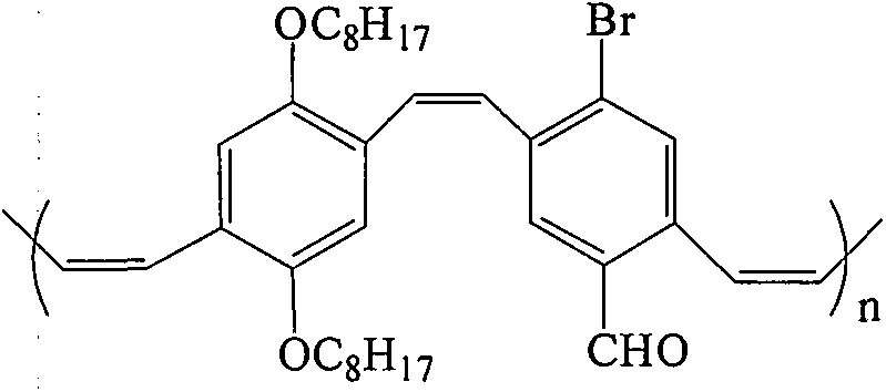 Pure organic room-temperature phosphorescence material p-bromo aryl aldehyde substituted PPV derivative and preparation method thereof