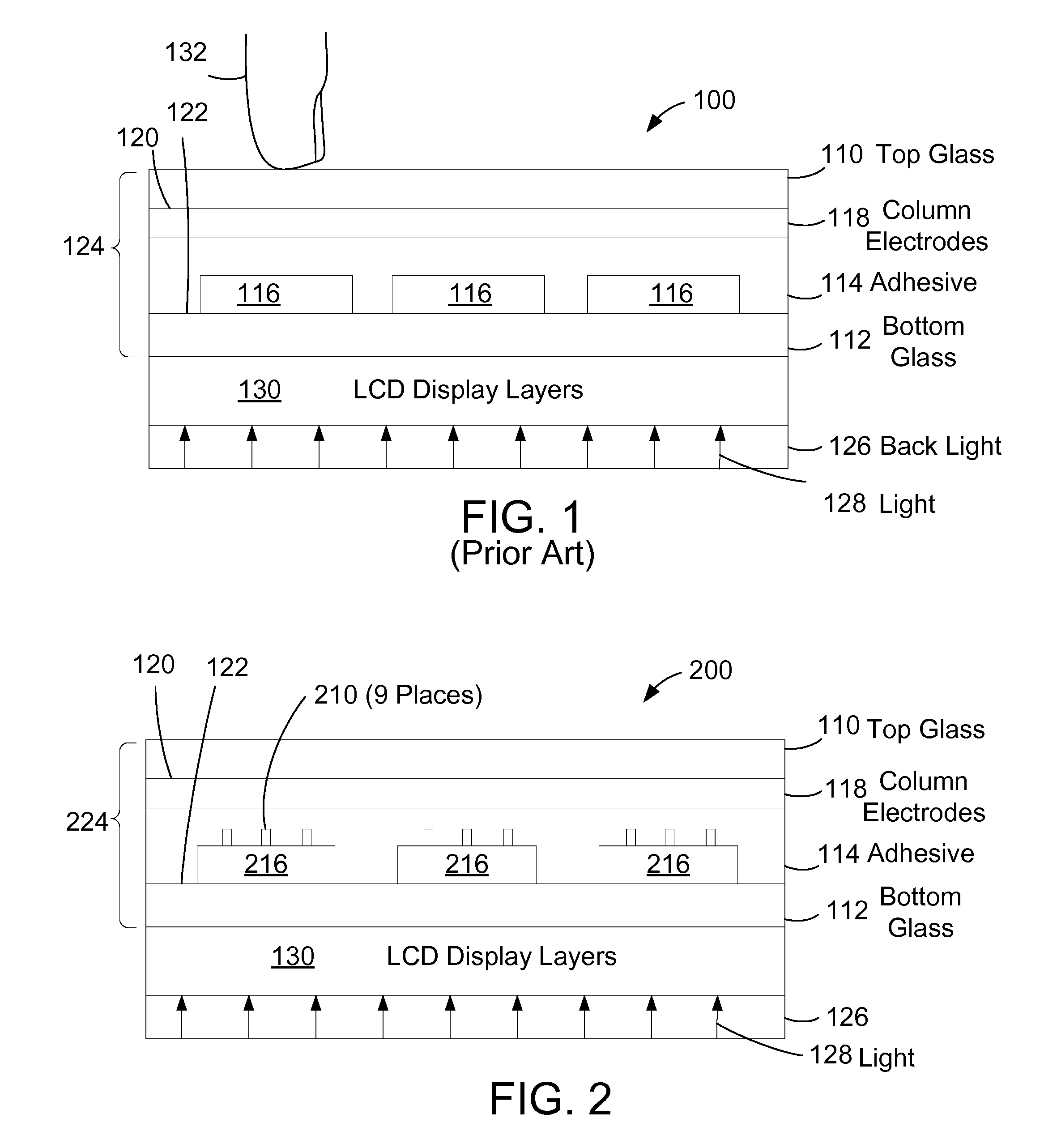 Capacitive touch screen with reduced electrode trace resistance