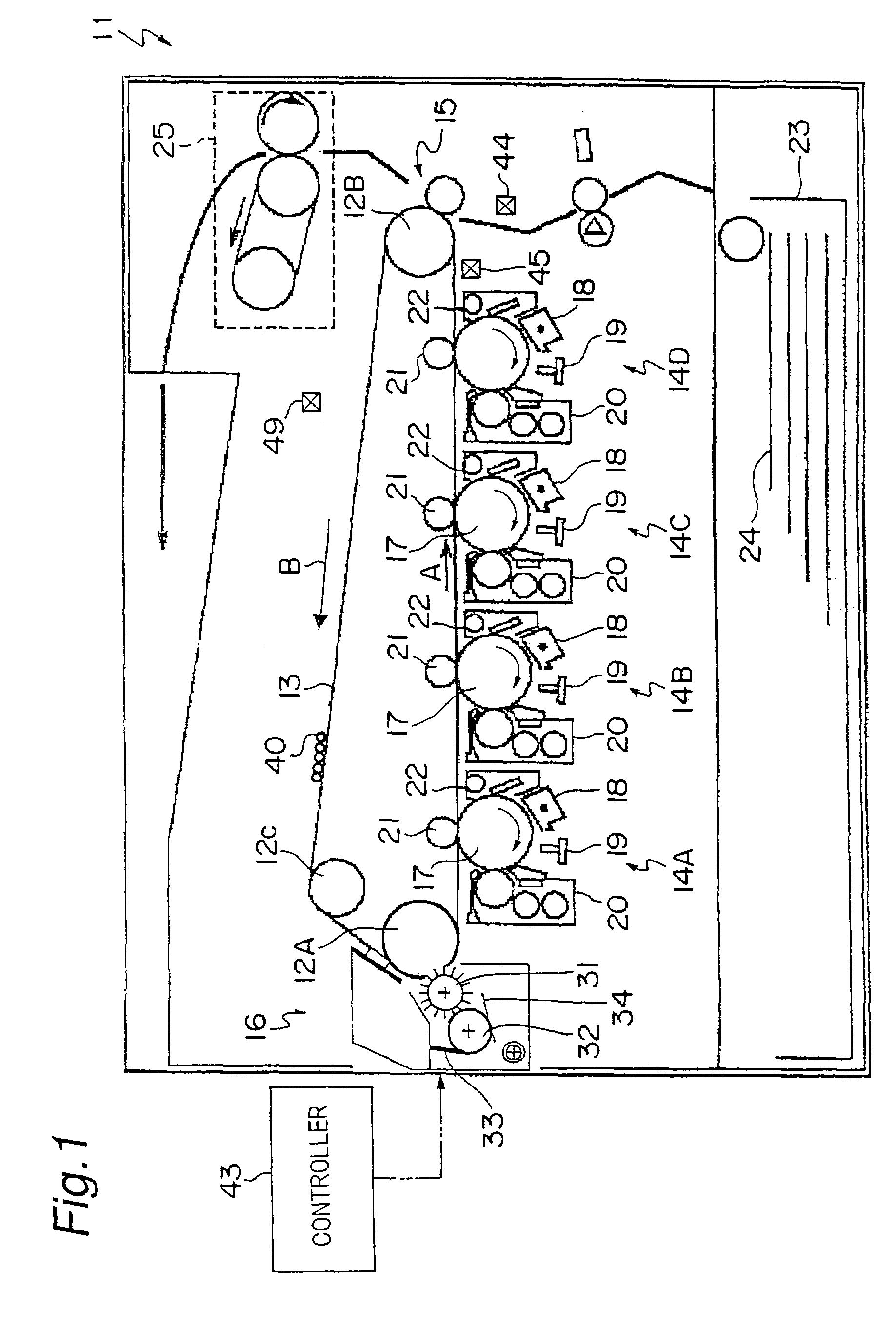 Cleaning device and image forming apparatus having a cleaning brush and a collection roller that move in the same direction at a contact area therebetween