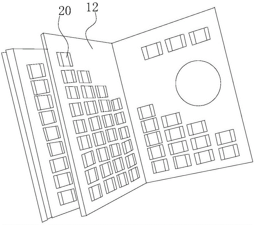 Color spinning color card device and its card arrangement method