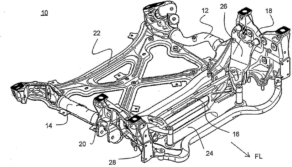 Subframe for a motor vehicle