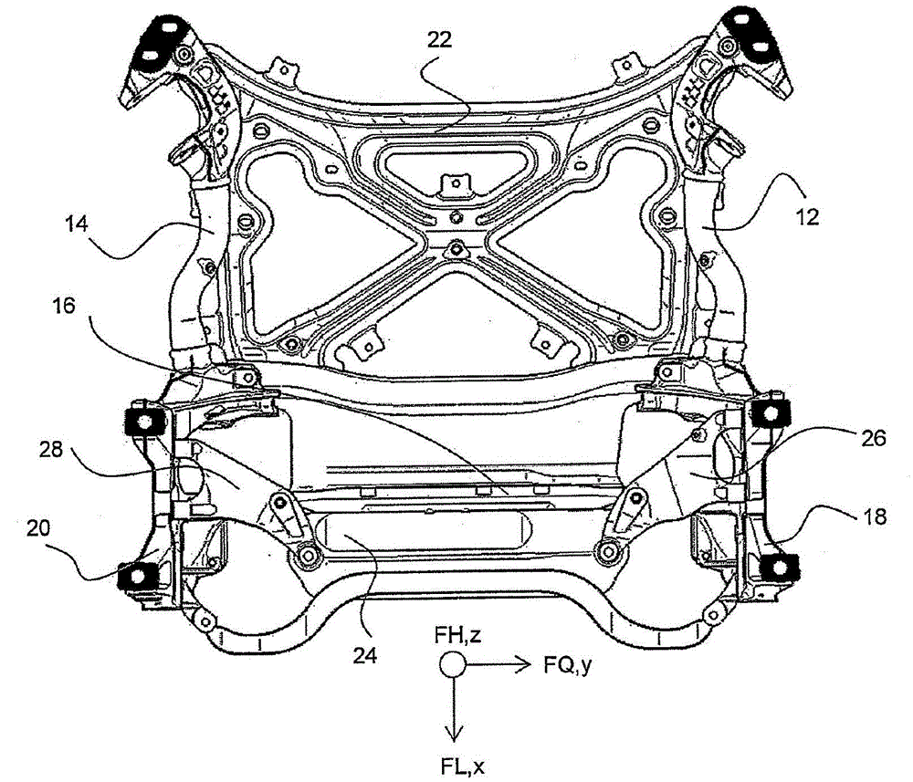 Subframe for a motor vehicle