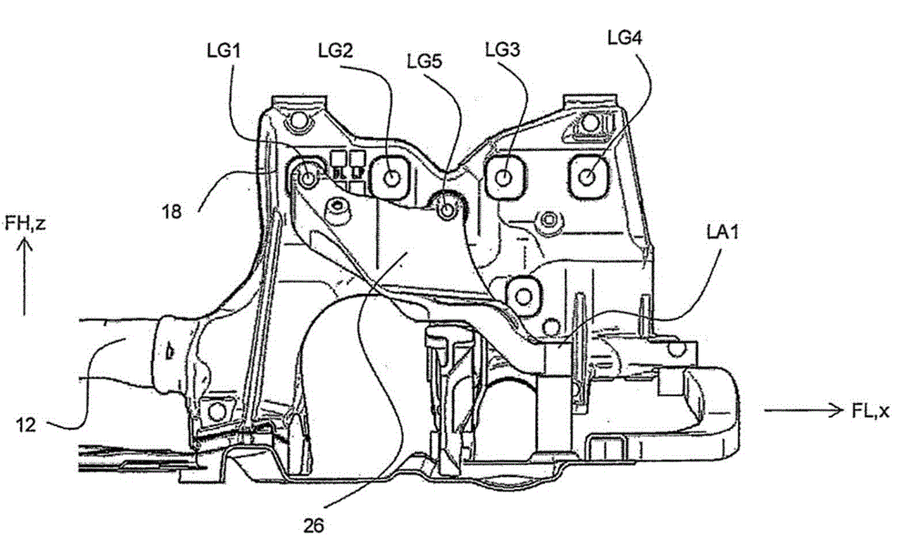 Subframe for a motor vehicle