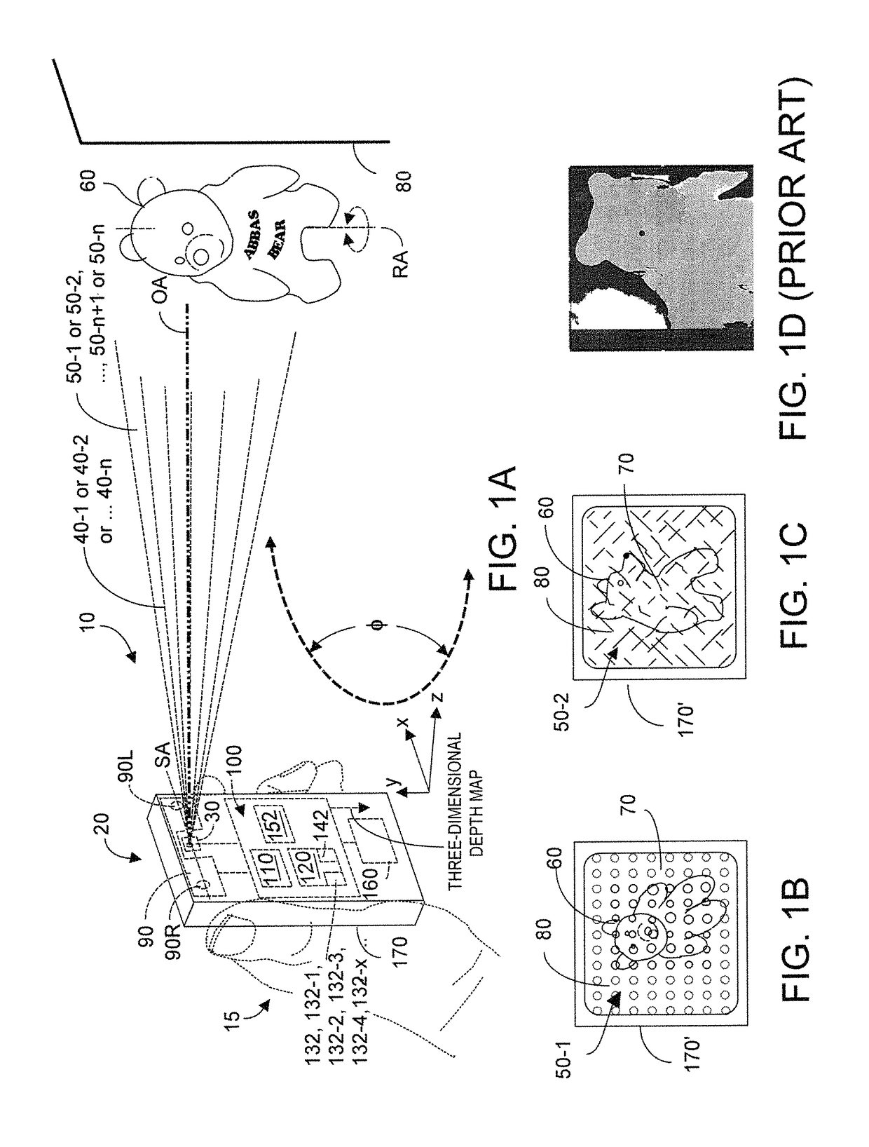 Systems and methods for compact space-time stereo three-dimensional depth sensing